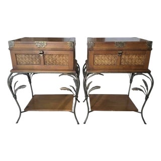 Pair of Vintage Tropical Regency Chests For Sale