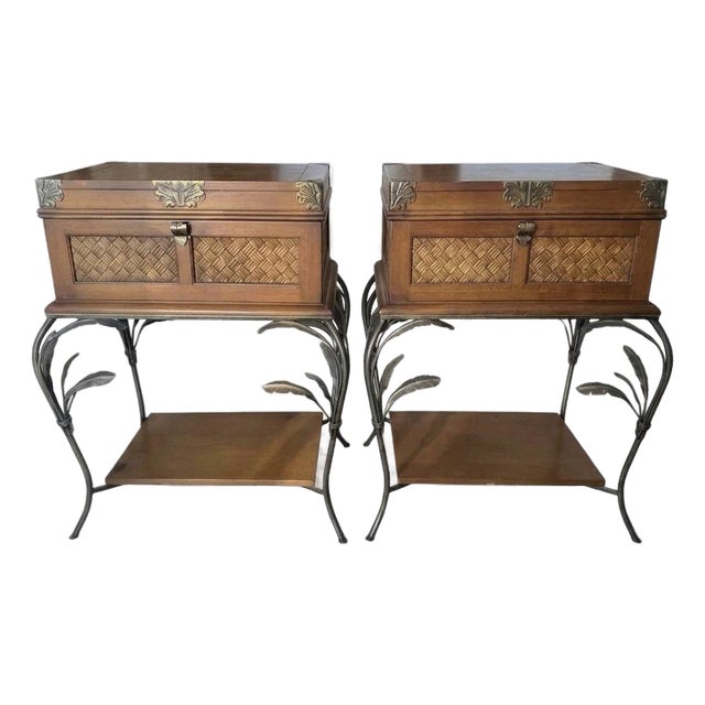 Pair of Vintage Tropical Regency Chests For Sale