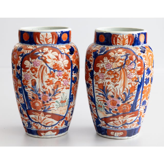 Antique 19th Century Japanese Imari Porcelain Vases - A Pair For Sale - Image 12 of 12