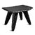 Wood Organic Modern Black Chiseled Leg Stool For Sale - Image 7 of 12