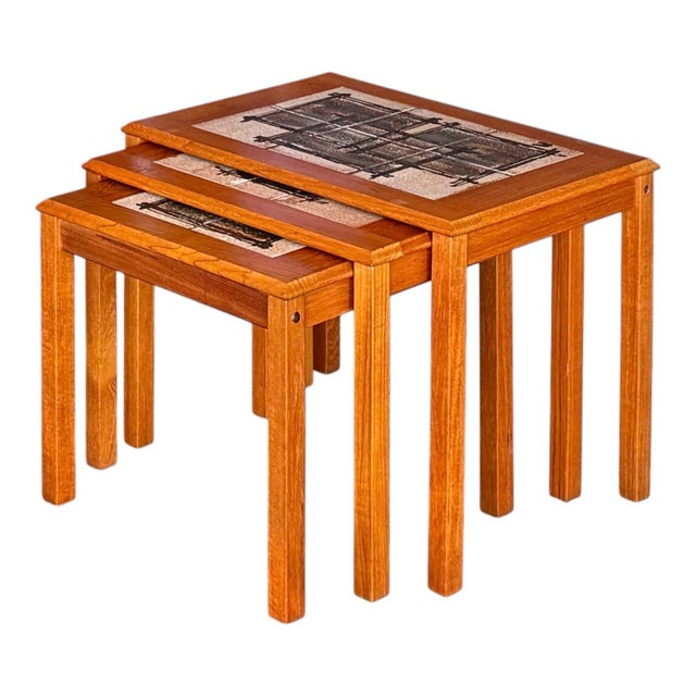 Mid-Century Modern 1980s Danish Modern Teak Nesting Tables by Ox Art/Trioh Møbelfabrik For Sale - Image 3 of 13