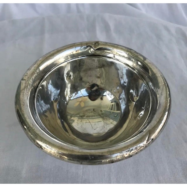 Elegant vintage sterling silver pedestal bowl by Fisher Silversmiths, with a softly rounded bowl, rolled rim, and classic...