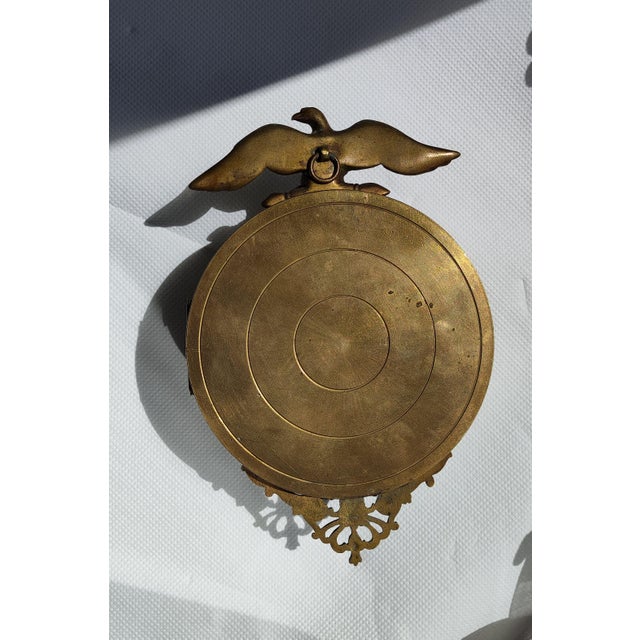 Bronze 19th Century Small Alcove Wall Clock Cartel For Sale - Image 8 of 10