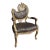 Antique Style Baroque Gray Armchair of Louis XV Style With Gray "Gobelins" Patterns Fabric and Gilded Wood. Super for Your Classic Rooms. For Sale