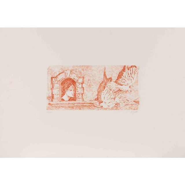 Etching on paper. Hand signed and numbered in pencil. Edition of 30. Very good condition. This piece is attributed to the...