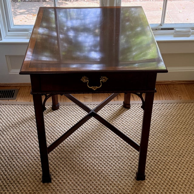 Wood Stickley Chinese Chippendale Side Table For Sale - Image 7 of 9