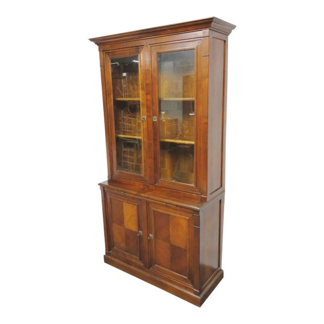 Geka Italian Style Cherry Stepback Bookcase For Sale