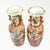 Early 20th Century Pair of Antique Chinese Export Famille Rose Canton Orange Ground Vases or Urns For Sale - Image 5 of 12