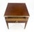 Baker Walnut & Brass Ring Drop Pull One Drawer Tapered Leg Side End Table MINT! For Sale - Image 11 of 11