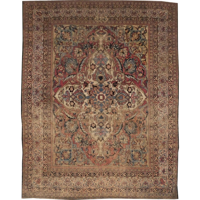 1910s Persian Kerman Lavar Rug 8'10"x 11'4" For Sale - Image 13 of 13