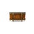 A Louis XVI style demi-lune commode of breakfront form. Three doors with figured burl panels framed in gilt-bronze...