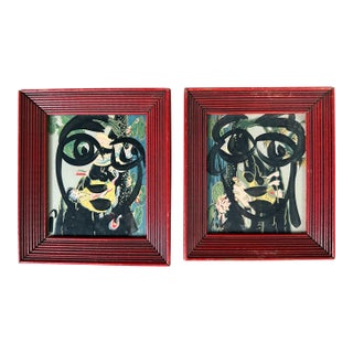 Pair of Peter Keil Paintings For Sale