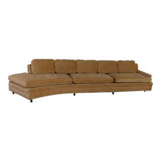 Extra Long Curved Single Arm Sofa Style of Harvey Probber For Sale