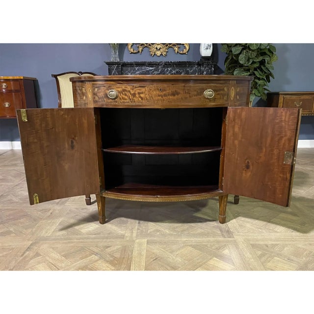 Brown 1960s Vintage Potthast Demi Lune Cabinet For Sale - Image 8 of 12