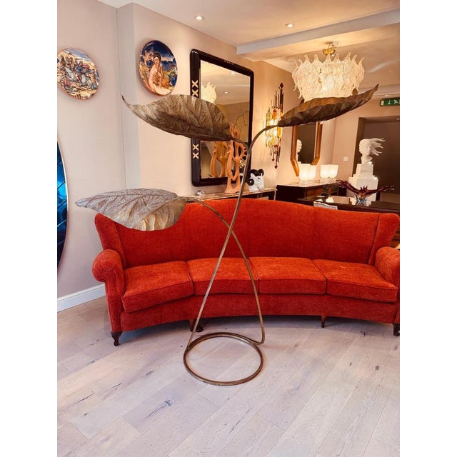 Vintage Three Leaf Floor Lamp by Carlo Giorgi for Bottega Garda, 1960s For Sale - Image 4 of 9