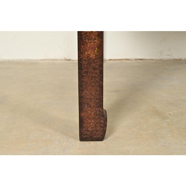 Mario Buatta for John Widdicomb Hollywood Regency Chinoiserie Faux Tortoise Shell Extension Dining Table, Circa 1970s For Sale - Image 14 of 16