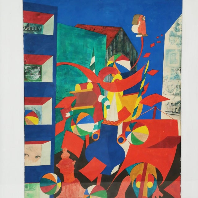 Painting by Bent Karl Jacobsen - painter and graphic artist of Danish origin. Hand-painted using watercolours (tempera,...