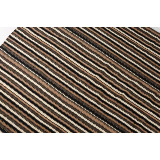 Vintage Turkish Stripe Kilim Rug For Sale - Image 10 of 10
