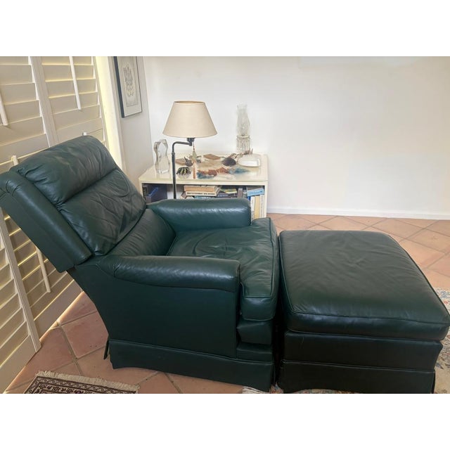 Mid-Century Modern Vintage Baker Furniture Luxurious Recliner & Arm Chair Pair and 2 Ottomans For Sale - Image 3 of 16