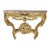 French Louis XV Giltwood Marble Top Wall Mounted Console Table C. 1870s For Sale