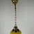 Mid-Century Yellow and White Glass and Brass Pendant Lamp, Italy, 1960s For Sale - Image 4 of 8