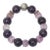 Bracelet With Silver and Purple Stones With Stretch Elastic Jeweler Made For Sale