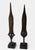 Early 20th Century Pair of African Hand-Forged Iron Spearheads on Custom Stands For Sale - Image 4 of 12