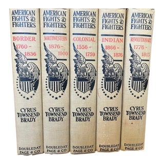 American Fights and Fighters 5 Vol Set Cyrus Townsend Brady 1909 Doubleday For Sale