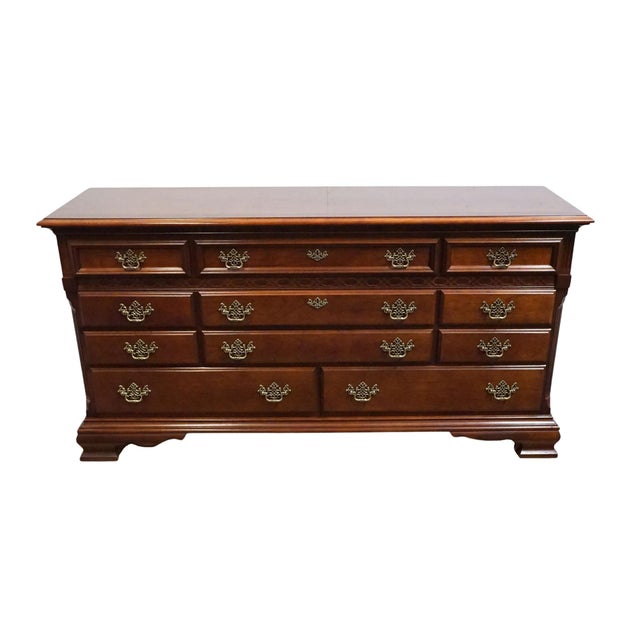 Traditional Stanley Furniture American Heritage Collection Mahogany Traditional Style 66" Triple Dresser 172-13-05 For Sale - Image 3 of 13