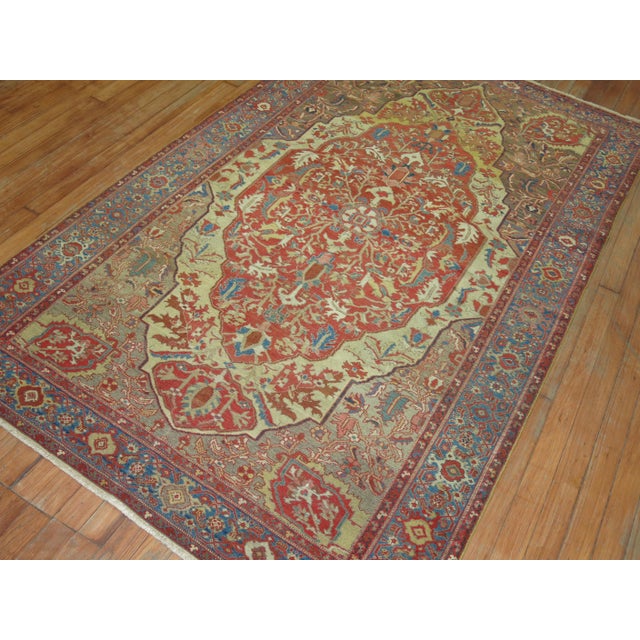 Superfine Antique Persian Malayer, Late 19th Century - 4'3" x 6'9" For Sale In New York - Image 6 of 6