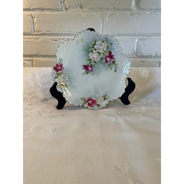 Ceramic Late 20th Century R.C. Monbijou, Bavarian Rosenthal Plates Hand Painted Flowers Gilt Signed - Set of 4 For Sale - Image 7 of 13