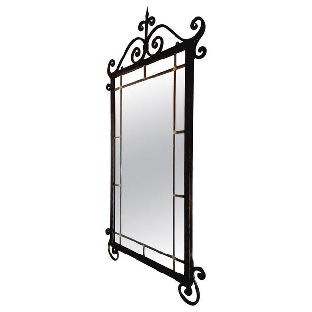 1930s Swedish Grace Cast Iron Wall Mirror, 1930s-1940s For Sale - Image 5 of 5