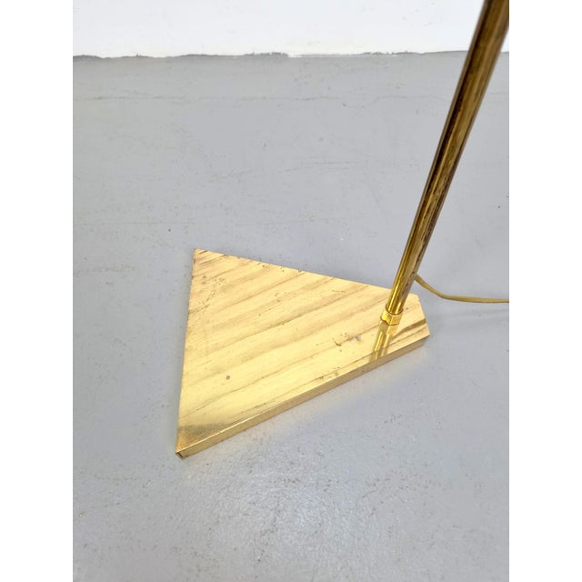 Metal Brass Adjustable Floor Reading Lamp, 1970s For Sale - Image 7 of 8