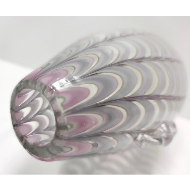 Vintage Lilac and Transparent Murano Glass Vase by Alberto Donà, 1940s For Sale - Image 13 of 17