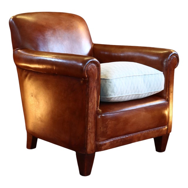 Burlington Library Club Fireside Armchair in Leather from Laura Ashley, 2010s For Sale