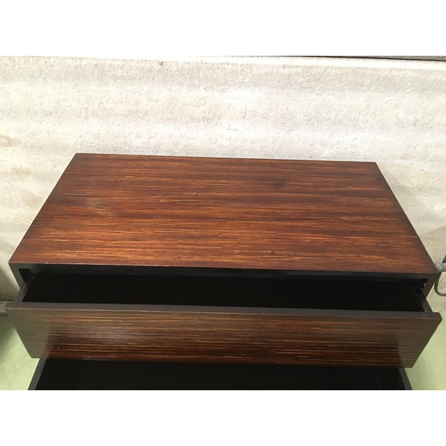 Black Mid-Century Modern Wood and Black Lacquer Chest, Commode For Sale - Image 8 of 11