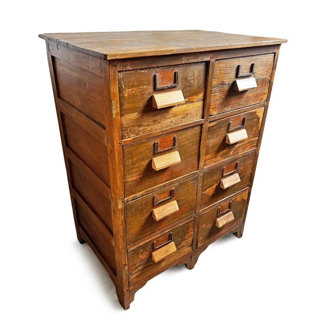 Vintage Indian Salvaged Wood Tool Chest For Sale - Image 4 of 10