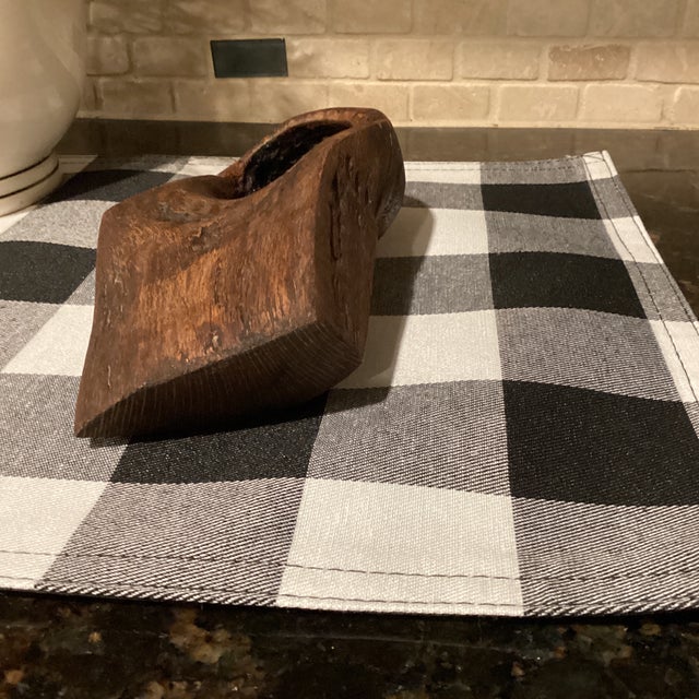 Farmhouse Rustic Hand Carved Wooden Decor For Sale - Image 3 of 6