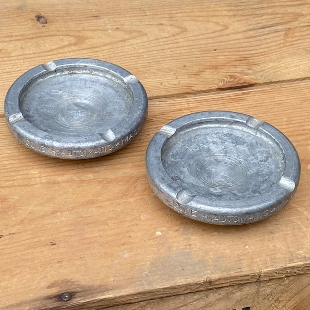 Vintage Industrial Aluminum Ashtrays From Windsor, Vermont - a Pair For Sale - Image 13 of 13