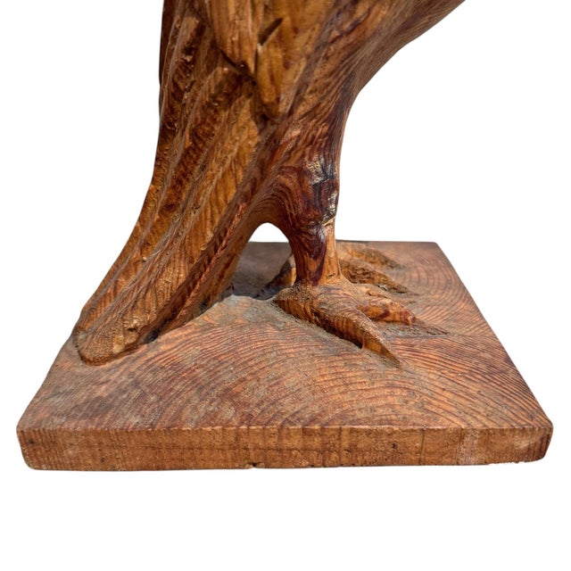 American Folk Art Carved Pine Eagle For Sale - Image 12 of 12