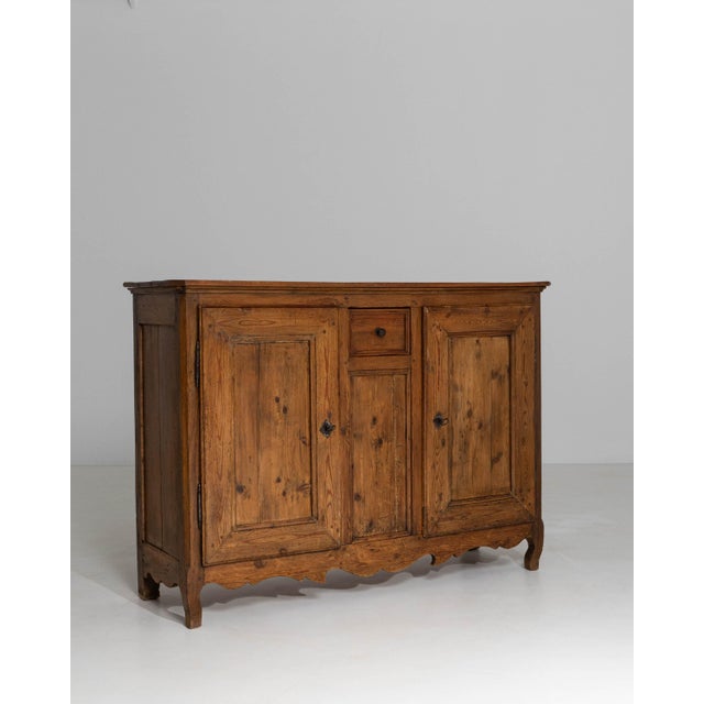 Wood 1850s French Provincial Pine Buffet In Original Patina For Sale - Image 7 of 18