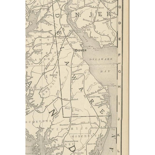 Antique Map of Virginia The Dominion by Ran McNally, 1899 For Sale - Image 4 of 12