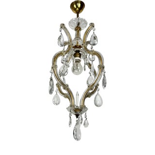 Small Maria Theresa Style Crystal Chandelier from Salviati, Italy, 1930s For Sale