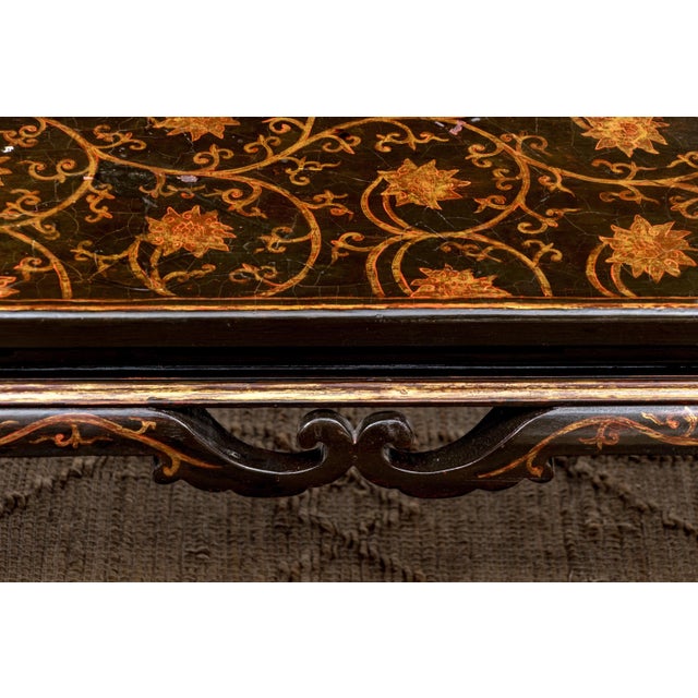 Vintage Chinoiserie Rectangular Lacquered Coffee Table For Sale In New York - Image 6 of 11