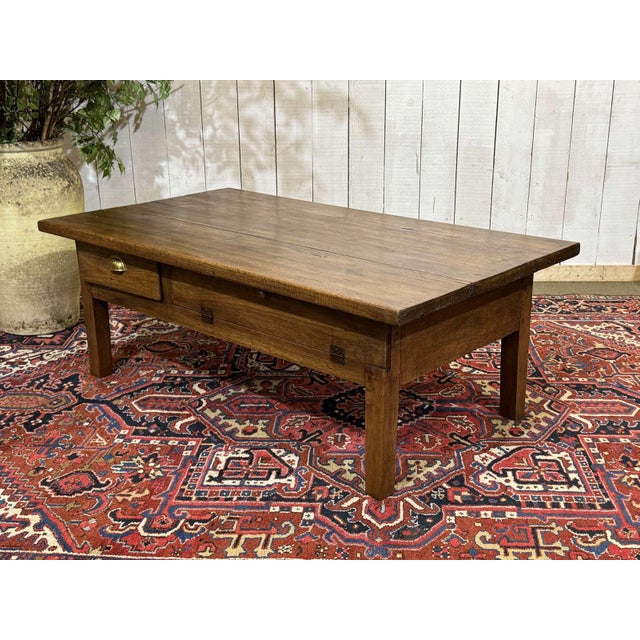Wood Antique Walnut Coffee Table, Late 19th Century For Sale - Image 7 of 17