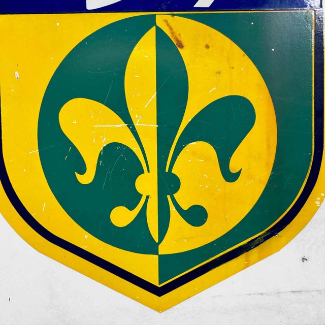 Shōwa Era Green Stamp Hanging Sign in Enamel, Japan, 1970s For Sale - Image 6 of 14