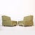 Lounge Chairs with White Metal Frames and Mottled Green Upholstery, 1960s, Set of 2, in Very Good conditions. Designed...