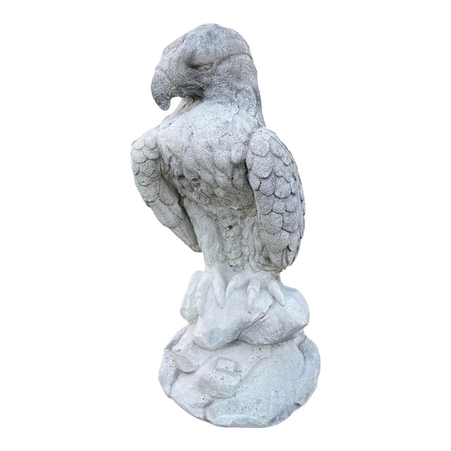 Vintage Cast Stone Eagle Statue For Sale