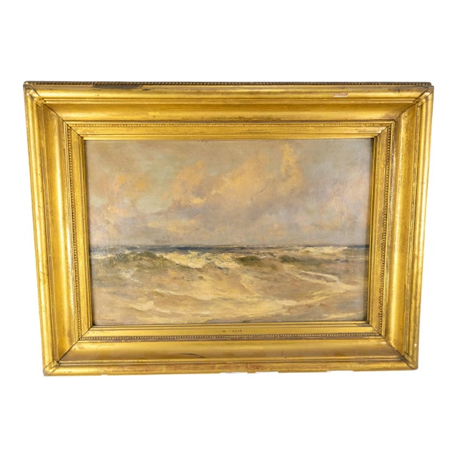 19th Century English Oil Painting Seascape Study Attributed to Henry Moore R. A. For Sale