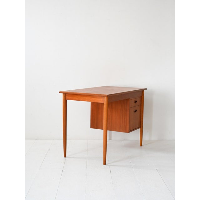 Vintage Scandinavian Desk with Adjustable Drawers, 1950s For Sale - Image 3 of 10
